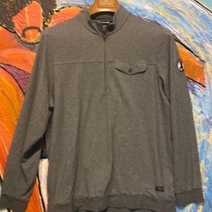 Travis Mather XL gray 1/4 zip long sleeve shirt